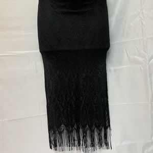 Lace Black Midi Skirt